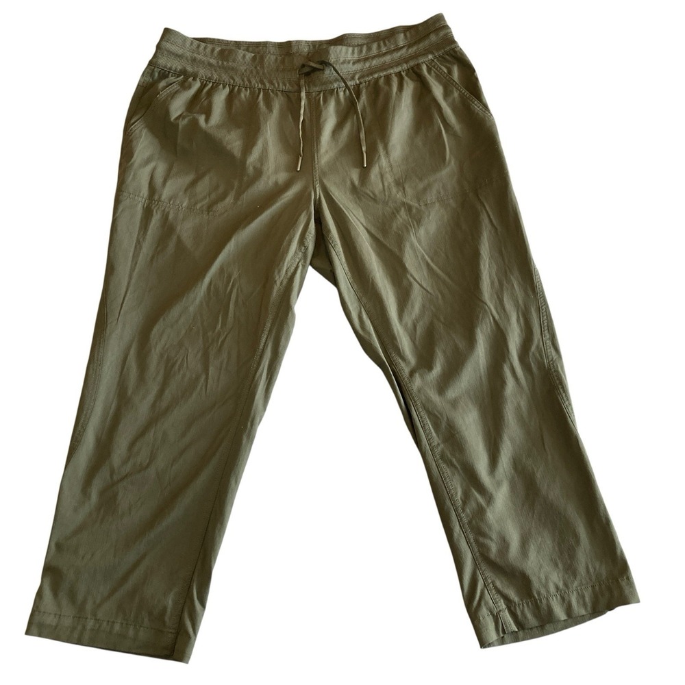 The North Face Pants Women XL Green Aphrodite Motion Capri Stretch Flex Active